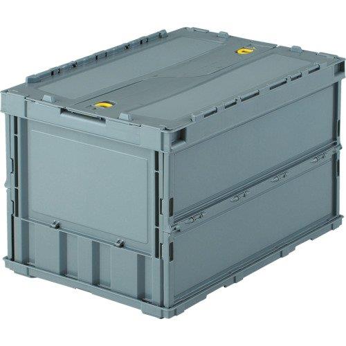 トラスコ中山(TRUSCO) 薄型折りたたみコンテナ 50Lロックフタ付 グレー TR-C50B-GY × 5個 【ケース販売】 収納ケース 収納ボックス 7,706円