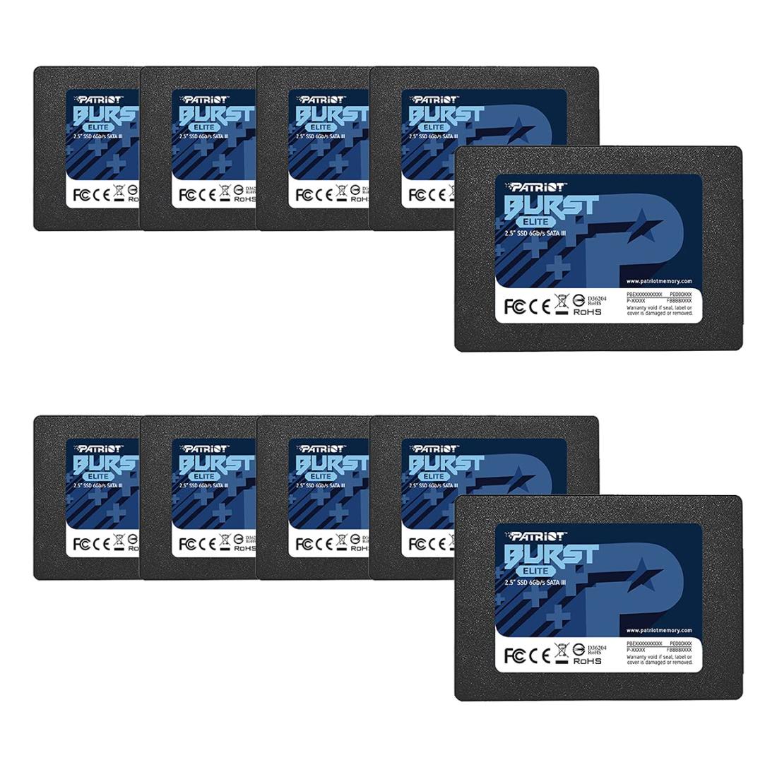 Patriot Burst Elite SATA 3 120GB SSD 2.5” - 10 Pack