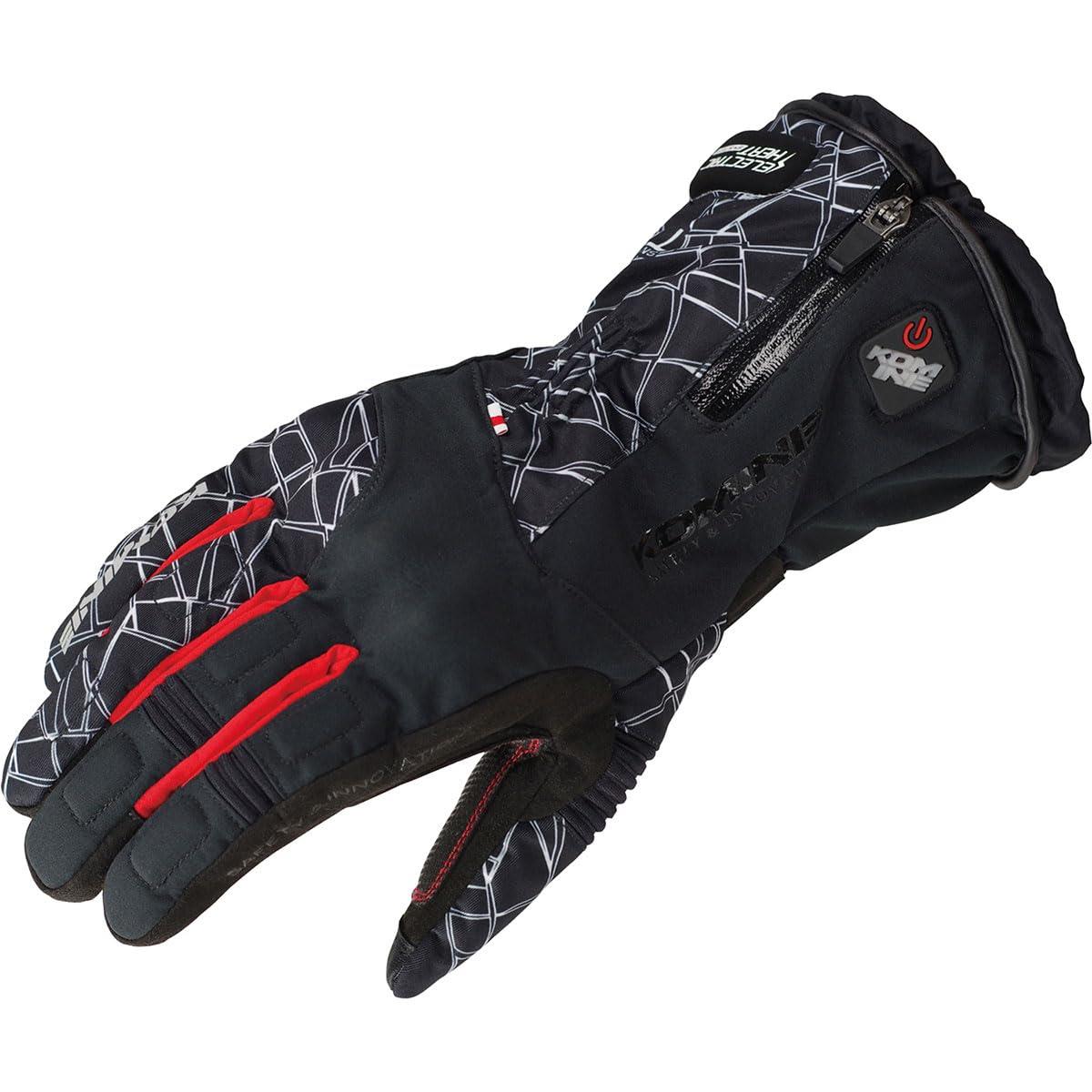 コミネ(KOMINE) バイク用 グローブ アドバンスドプロテクトエレクトリックグローブ Crush Black/Red 2XL EK-205 1183 秋冬春向け 防水防寒カーボンストレッチ素材電熱|hanatomori店