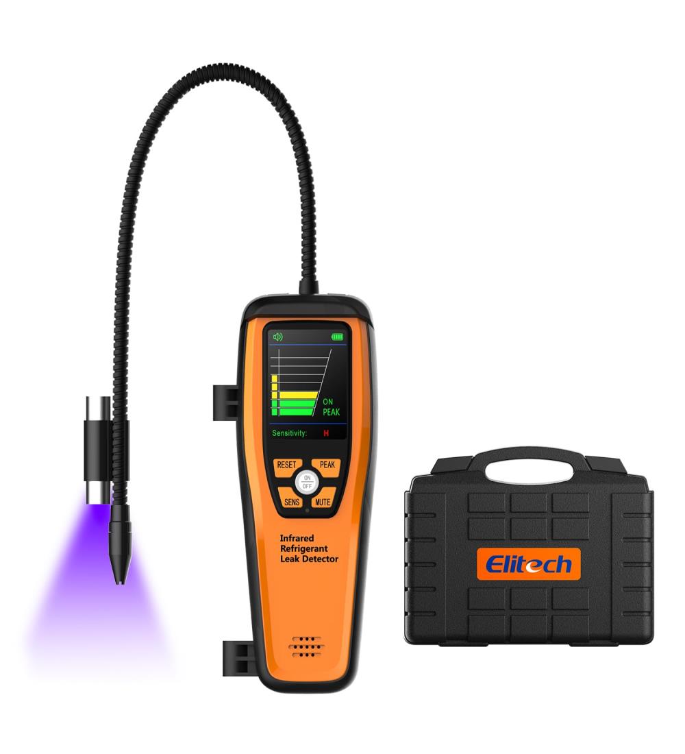 Elitech ILD-200アドバンスト赤外線冷媒手抜かりさがし当てる器,高感じやすさ手抜かりテ冷媒,リークディテクタ 10年生存期間,ークテスターチェッカーポータブルケース