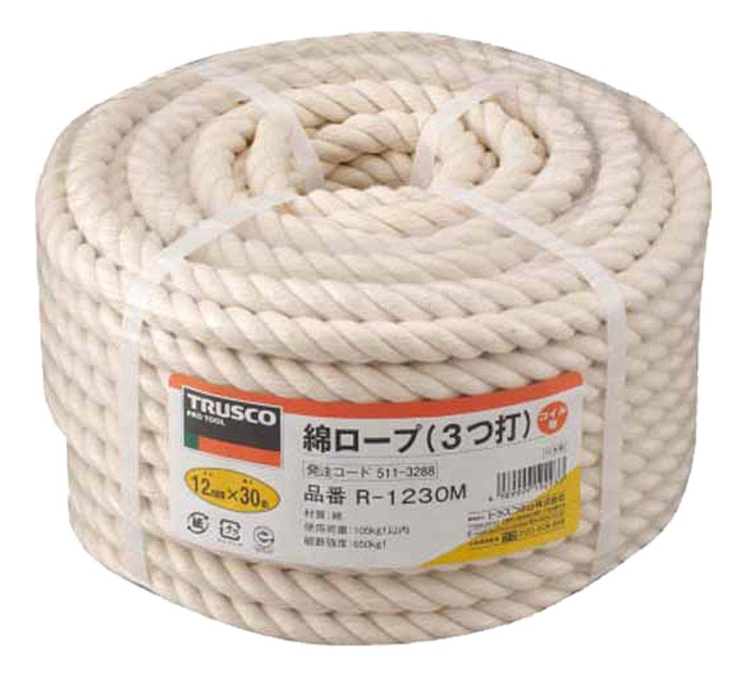 TRUSCO(トラスコ) 綿ロープコイル巻きφ12×30ｍコイル巻
