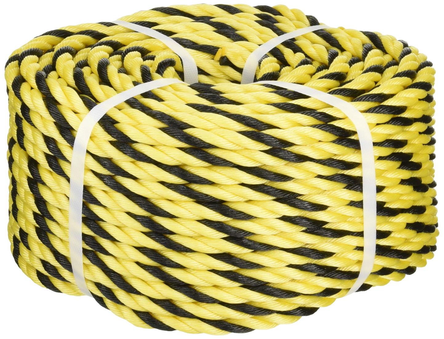 TRUSCO(トラスコ) 目じるし縄索 黄/黒 10mm×50m 3つ打印字機 R-1250T × 9巻 【容れもの売りわたす】