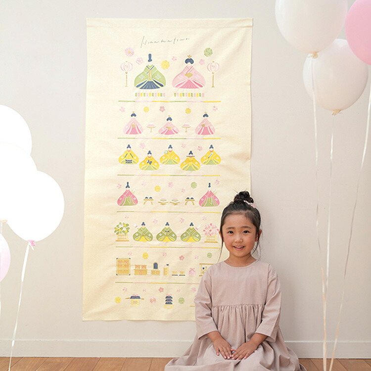 楽天市場】ひなまつり 刺繍 タペストリー[プレミアム ひな祭り Lサイズ