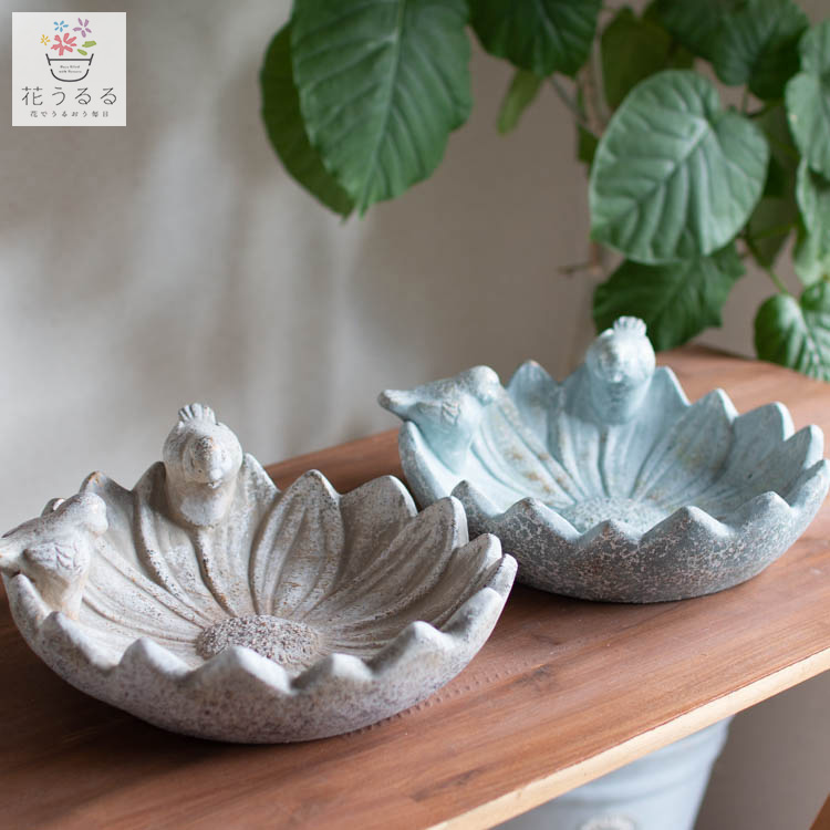 楽天市場】【バードバス レース L】(置物 置き物 彫刻