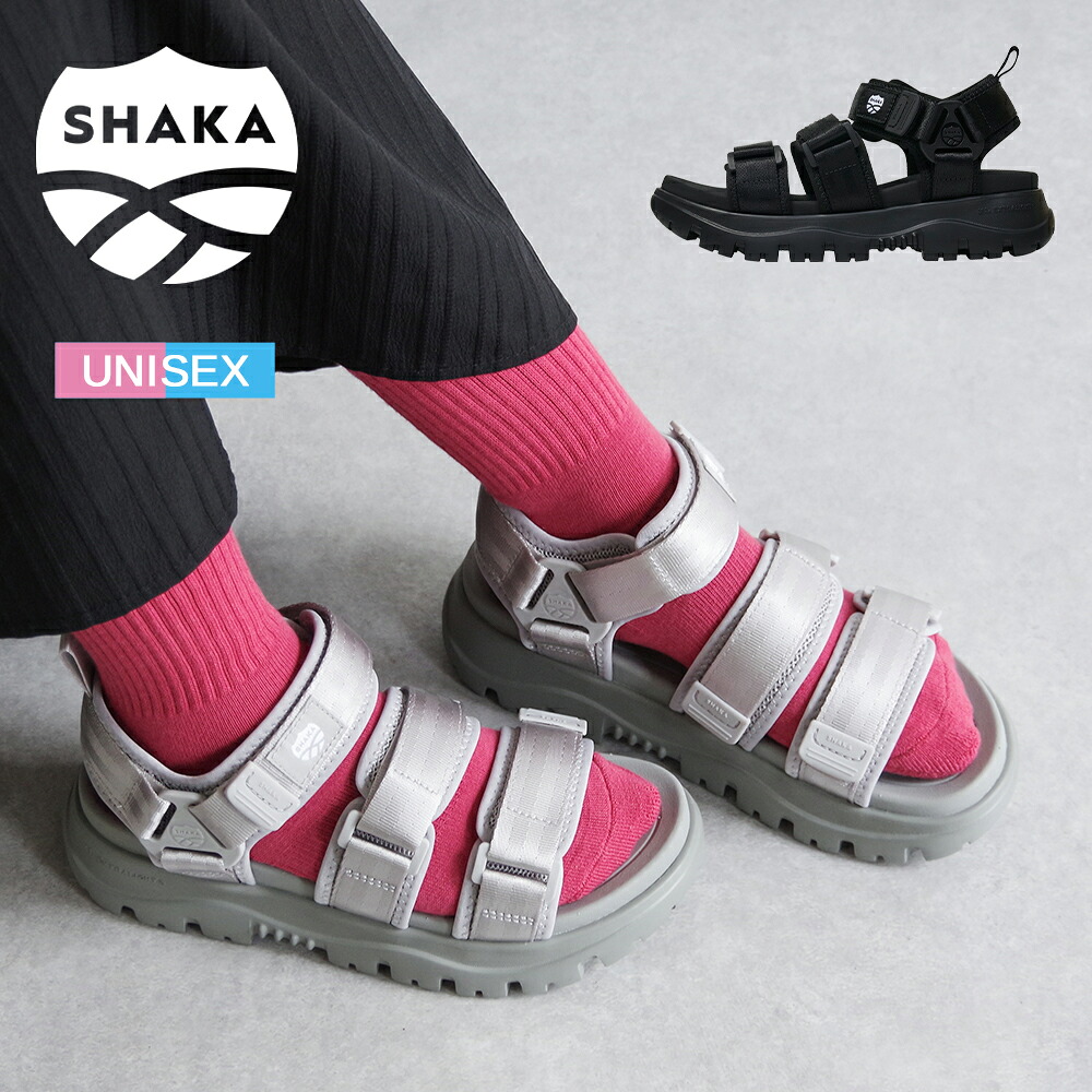 SHAKA シャカ 【NEO BUNGY EX ネオバンジーEX】 【SK-238】スポーツサンダル スポサン 厚底 ボリュームソール レディース メンズ ユニセックス 安定 歩きやすい ベルクロ バックストラップ アウトドア フェス