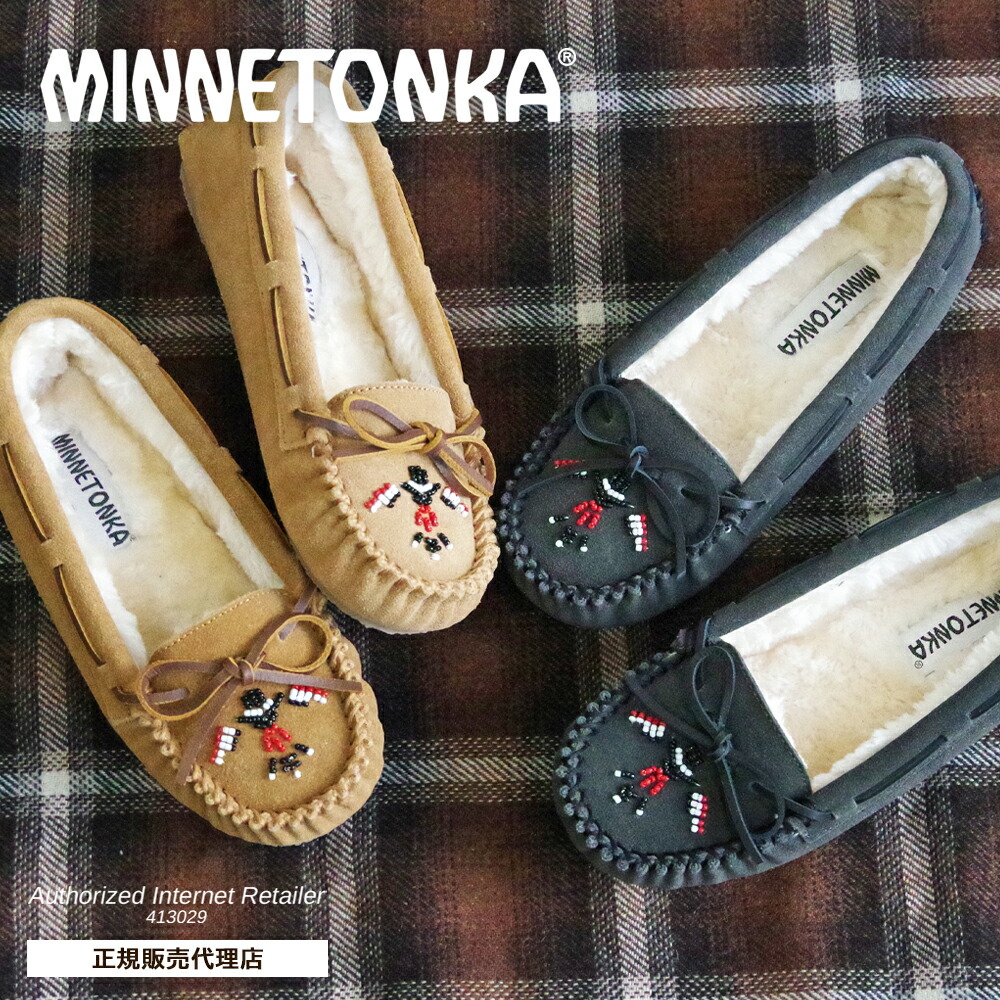 【25年秋冬新作】ミネトンカ MINNETONKA 正規販売代理店 正規品 ファーモカシン【CALLY THUNDERBIRD ANIMIKII】キャリー サンダーバード アニミキ 本革 スエード ボアモカシン モカシンシューズ フラット モカシン らくちん 軽量 あったか 秋冬 ファー画像