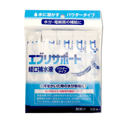 楽天市場 エブリサポート経口補水液 パウダータイプ 粉末 6g 10包入 熱中症対策 日本薬剤 花ｘ花ドラッグ楽天市場店