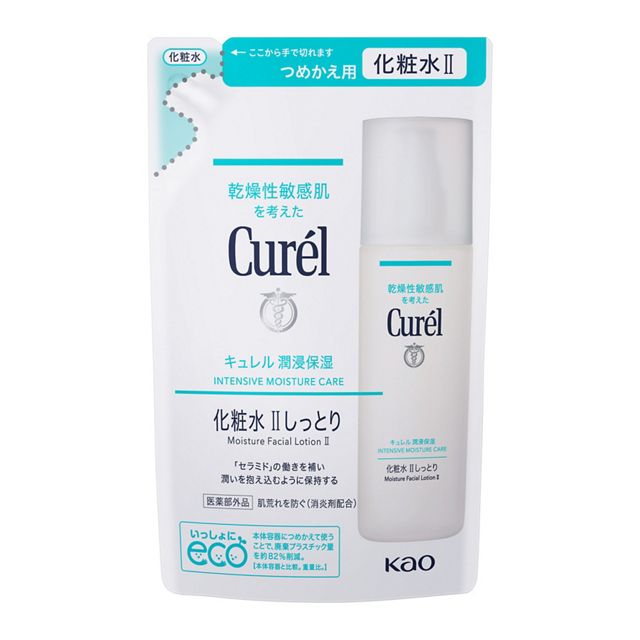 【医薬部外品】【3個セット】花王 キュレル 潤浸保湿 化粧水 IIしっとり つめかえ用 130ml (4901301411266-3)【メール便発送】 1