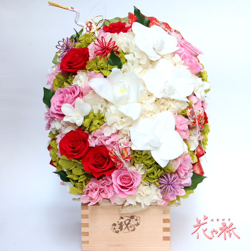 【枡お花へのレーザ産業】オプション 枡への名入れ 事あたらしいの枡お花