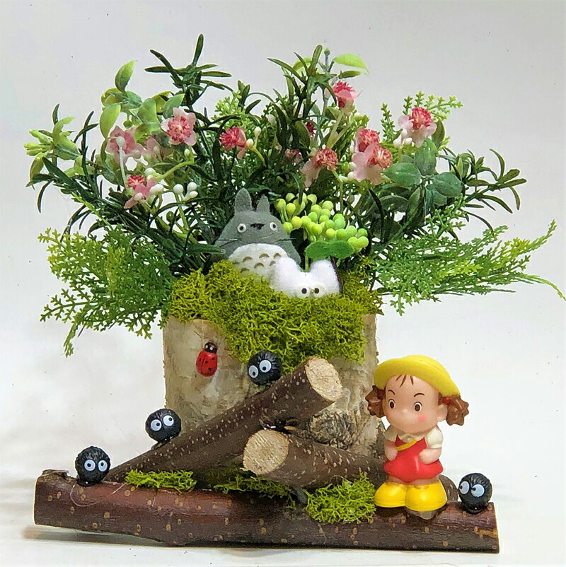 楽天市場 となりのトトロ 切り株トトロ メイちゃん丸太に乗る トトログッズ ジブリ はなやはなや