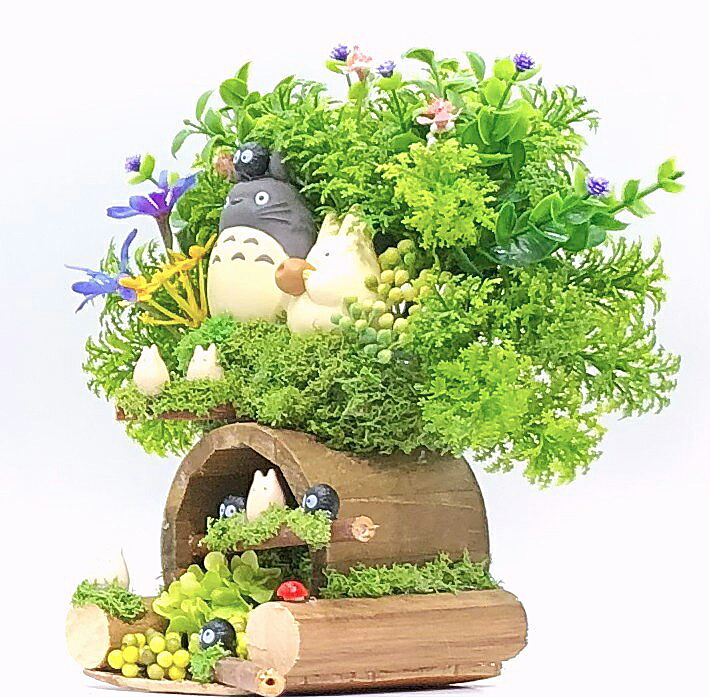母の日 花 となりのトトロ フラワー置物「トトロの森の秘密の洞穴