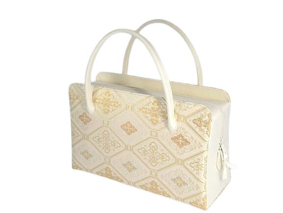 楽天市場】和装バッグ 利休バッグ桐竹鳳凰文 正絹帯地を使用いたしまし