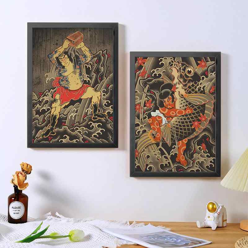 楽天市場】タトゥー ポスター フォトフレーム 入れ墨 絵 A4 A3