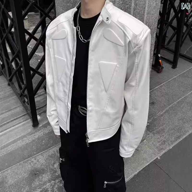 楽天市場】[JINLUN] 革ジャン メンズ 本革 レザージャケット ダブル