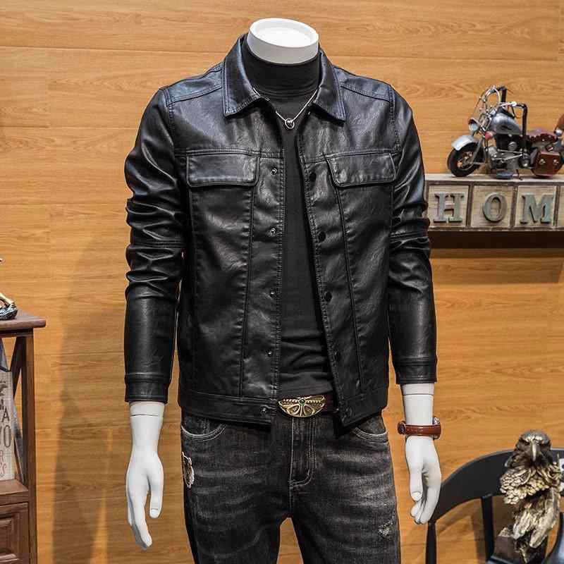 革ジャン ライダースジャケット 上着 アウター おしゃれ ファッション メンズ 春秋冬 カジュアル オートバイ シープスキン 黒 大きいサイズ クラシック 防風｜Hanbok Home