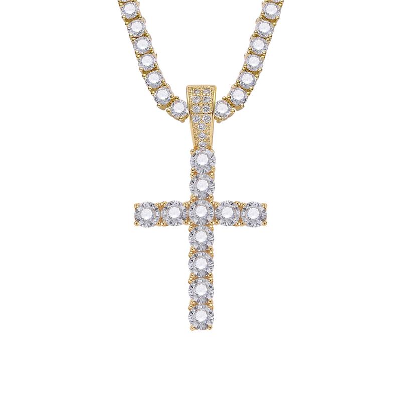 十字架 クロス ネックレス ペンダント メンズ レディース ジルコニア クラブ ラッパー ヒップホップ アクセサリー B系 ストリート 人気デザイン