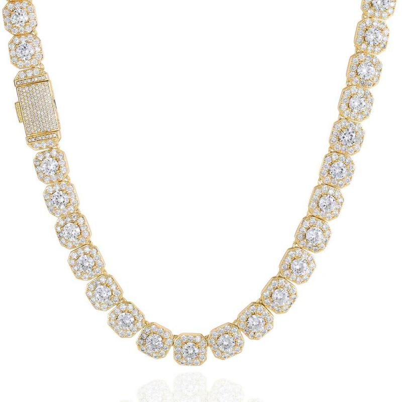 ネックレス メンズ アメリカン アクセサリー ヒップホップ ローライダー ストリート ファッションアイテム おしゃれ キュービックジルコニア シンプル ラインストーン 鎖骨チェーン|Hanbok Home