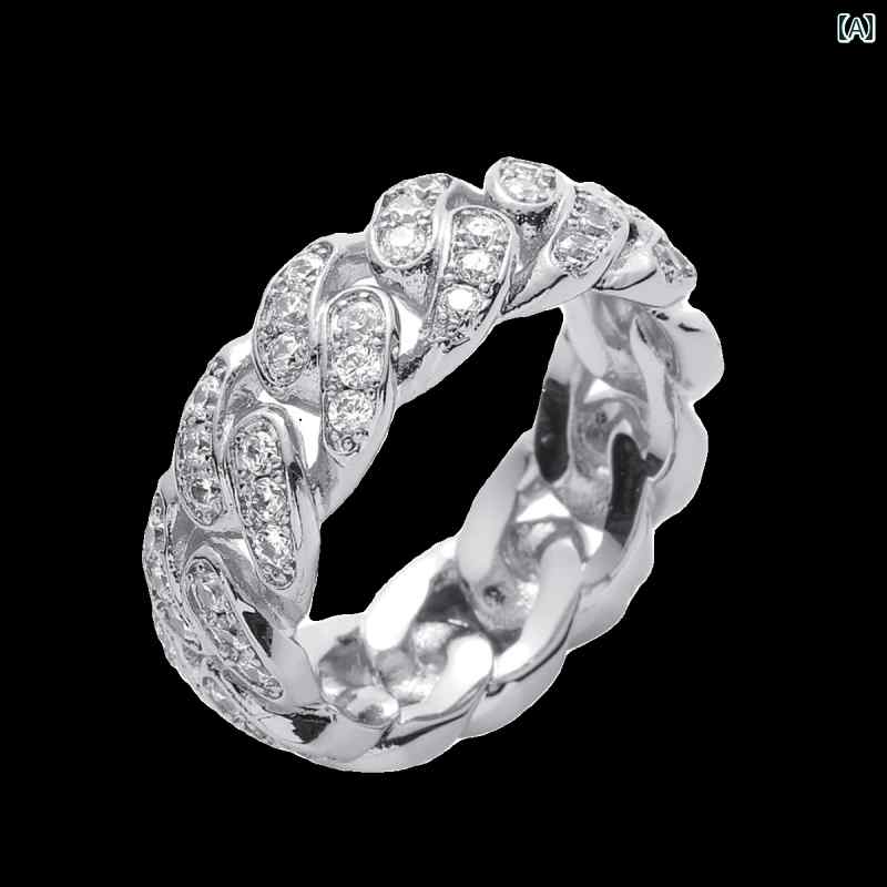 指輪 ヒップホップ ラッパー リング メンズ アメリカン シルバー ゴールド ジルコニア ファッションアイテム アクセサリー ラインストーン キラキラ アウトドア