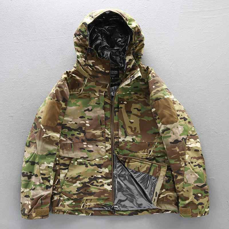 迷彩 ジャケット コート アウター 作業着 耐久性 おしゃれ メンズ カモフラージュ柄 アメリカン 綿 冬 厚手 防水 フード付き タクティカル 大きいサイズ|Hanbok Home