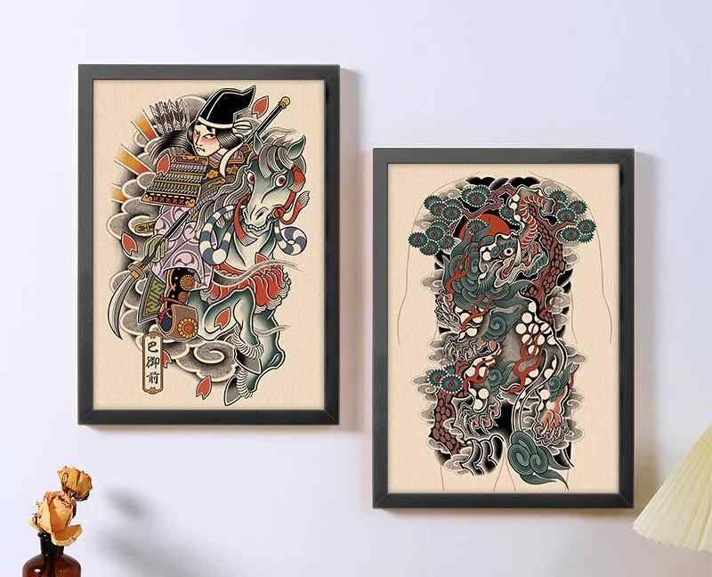 楽天市場】入れ墨 タトゥー ポスター 額縁 A4 A3 フォトフレーム 絵画