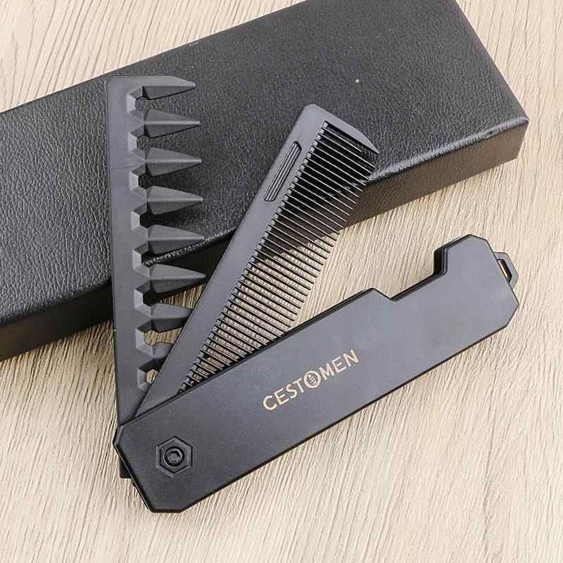 楽天市場】折りたたみ クシ コーム 男性用 黒 ブラック 頭皮