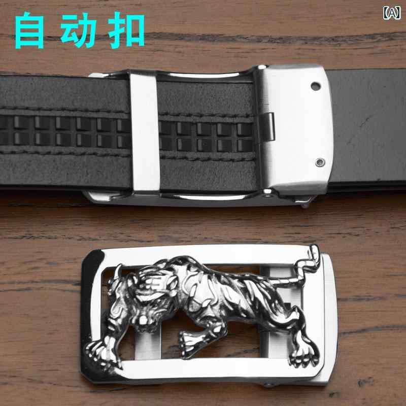 バックル ヘッド 虎 ベルトバックル エンブレム 長方形 ゴールド シルバー 自動 タイガー 光沢 彫刻 立体的 耐久性 メンズ 寅年 ギフト 護身 開運 迫力