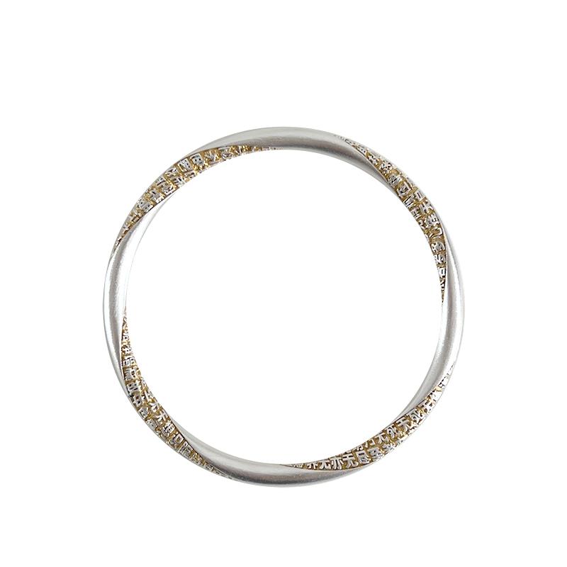 般若心経 ブレスレット アクセサリー おしゃれ ファッション シルバー 999 レトロ つや消し 高級感 シンプル プレゼント 風水 仏教 デイリー 工芸品｜Hanbok Home
