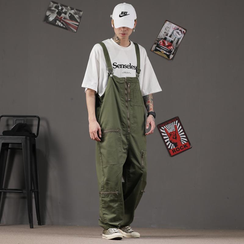 オーバー オール カジュアル オーバーオール メンズ アメリカン サスペンダー パンツ ゆったり ワークウェア 作業着 韓国 おしゃれ サロペット
