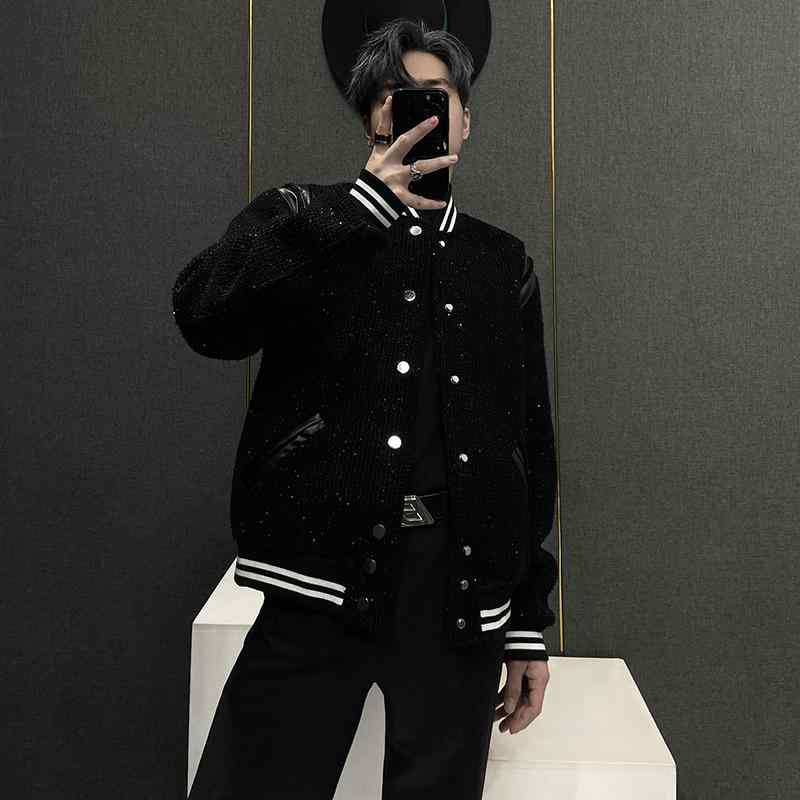 上衣 メンズ 上演 御召しもの 秋冬 亜米利加 ベイスボール レトロ なめし革 アウター ゆるい 心地好い 朦々たる 生あたたかい 防寒 今めかしい 表どおり 動き分かりやすい スポーティー