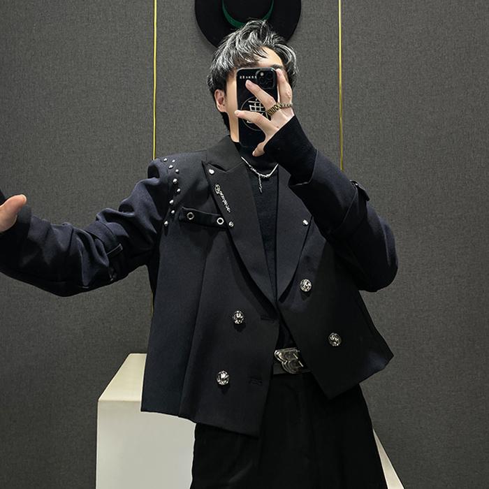 ボーイズ メンズ ジャケット ショートジャケット パーティージャケット 男性用 ダブルブレスト 春秋 おしゃれ トレンディ ファッショナブル|Hanbok Home