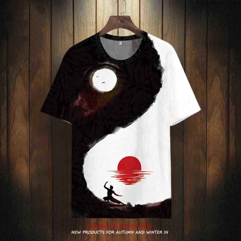 ティーシャツ トップス 半袖 メンズ 夏 太極拳 心地よい 冷感 速乾 好いたらしい 大きめ つけ加える大きさ ラウンドのど首 ユニ一発やる