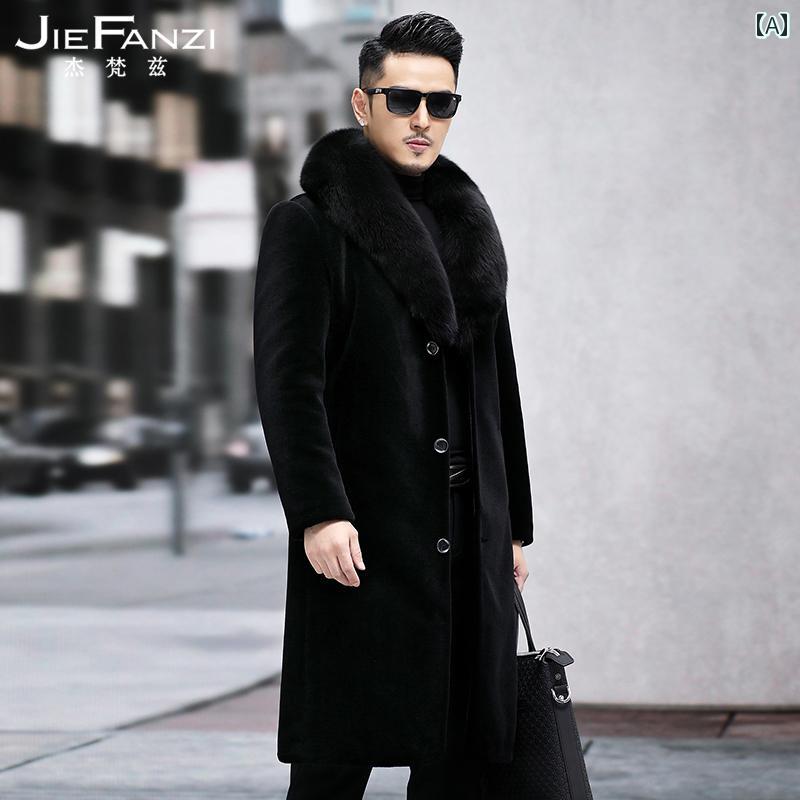 ファーコート メンズ 冬用 ダウン ジャケット フォックスファー シック 通勤 エレガント おしゃれ 仕事 ビジネス スタイリッシュ ボタン カジュアル 36,335円