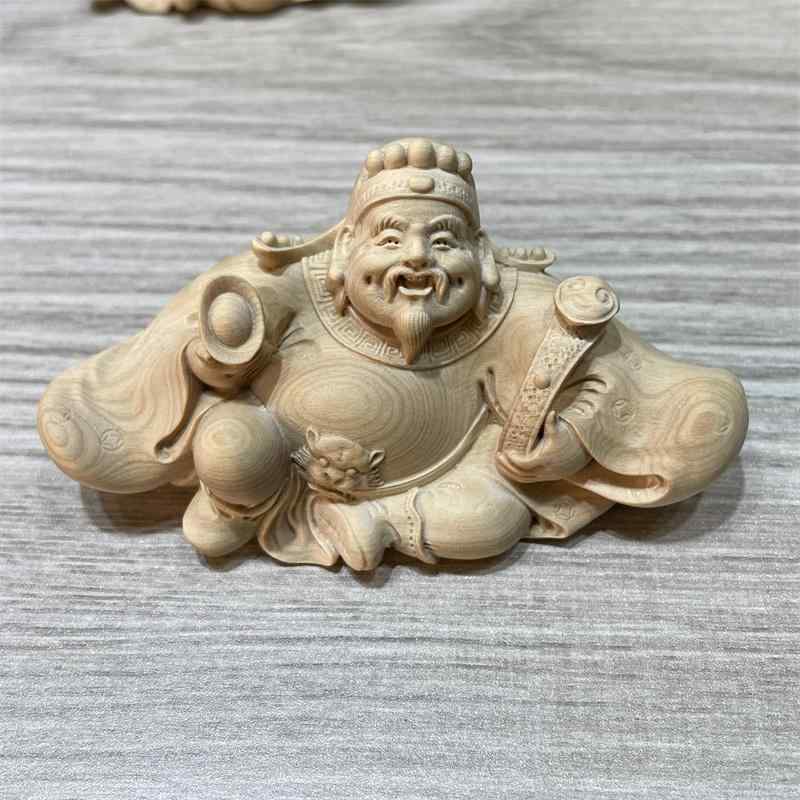 神像 インテリア 小物 木製 おしゃれ 装飾品 小さい ツゲ 彫刻 無垢材 オフィス ホーム リビング デコレーション 縁起物 置物 プレゼント 木彫り