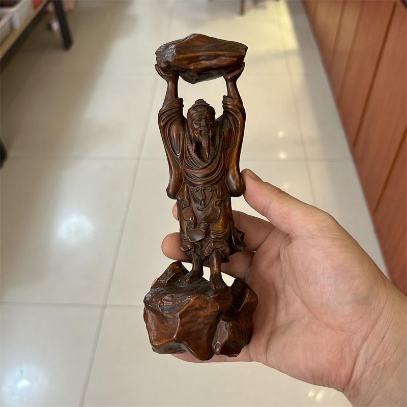 インテリア 小物 木製 おしゃれ 装飾品 ツゲ 彫刻 無垢材 チャイナ風 ホーム デコレーション プレゼント 木彫り 置物 風水 工芸品 フィギュア 雑貨｜Hanbok Home