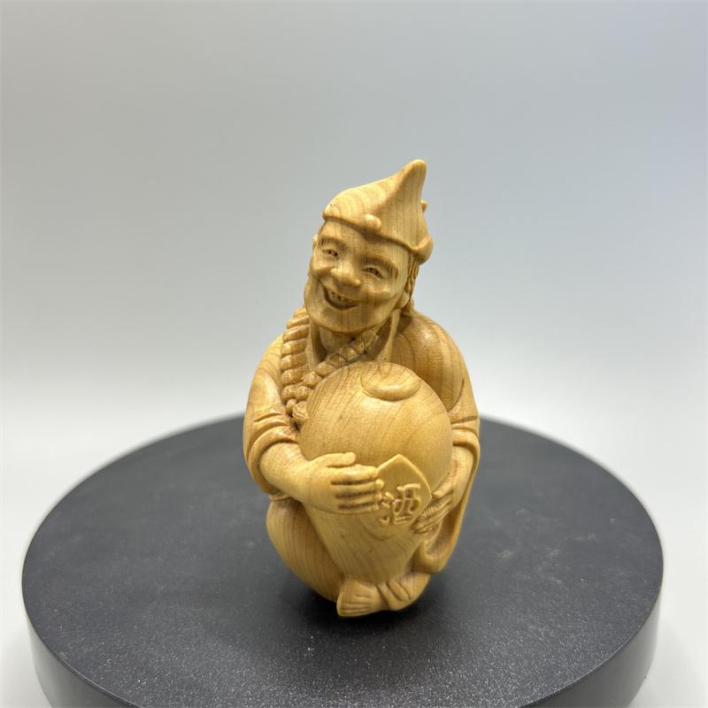 インテリア 小物 木製 おしゃれ 装飾品 ツゲ 彫刻 無垢材 玩具 ポータブル おもちゃ プレゼント 木彫り ナチュラル 置物 アート 工芸品 中国風 ディスプレイ