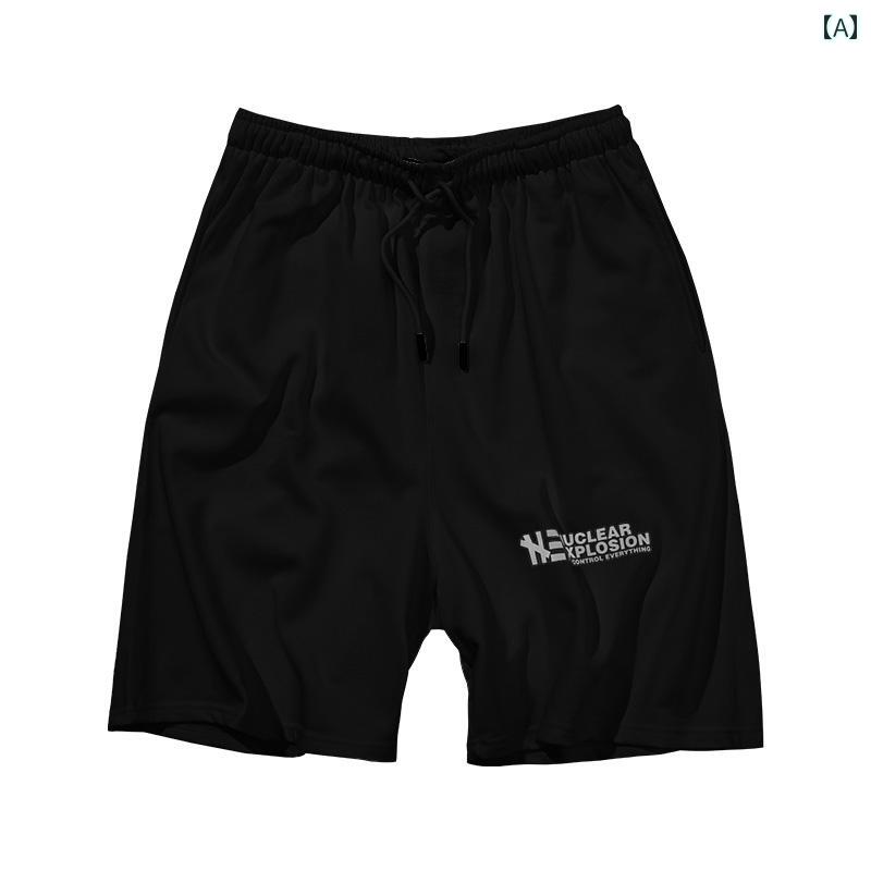 ハーフパンツ 短パン ウエストゴム ボトムス 七分丈 大きいサイズ 特大 コットン 夏 メンズ デブ 力士 ストリート カジュアル スポーツ シンプル 合わせやすい