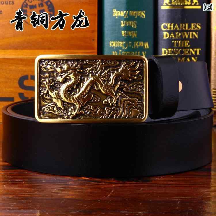 メンズ 彫刻 革 ベルト バックル 龍 ドラゴン タイガー レトロ ジーンズ かっこいい おしゃれ クール プレゼント ファッション ユニーク カジュアル コレクション