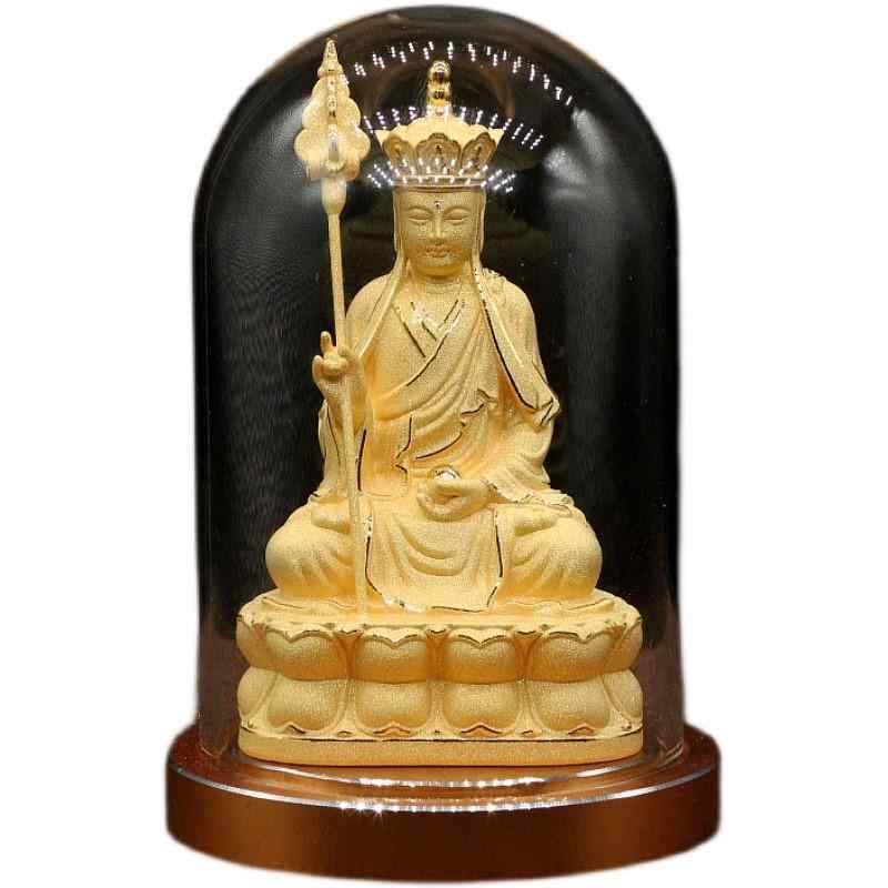 観音菩薩 置物 小物 木彫り 合掌 仏教 自由 ゴールド 金 仏様 車内 インテリア フィギュア 仏像 飾り 古風 レトロ シック クラシック 和 インド 中国 家庭 仏教 礼拝 装飾品