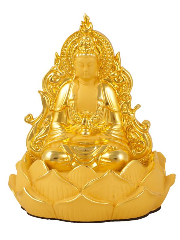 置物 小物 インテリア 仏教徒 七福神 天 神さま 仏さま 観音 車内 装飾品 飾り 創造的 安全 祈願 両面 仏像 蓮 菩薩 ハイエンド イエロー ゴールド 黄色 金 古風 レトロ 開運