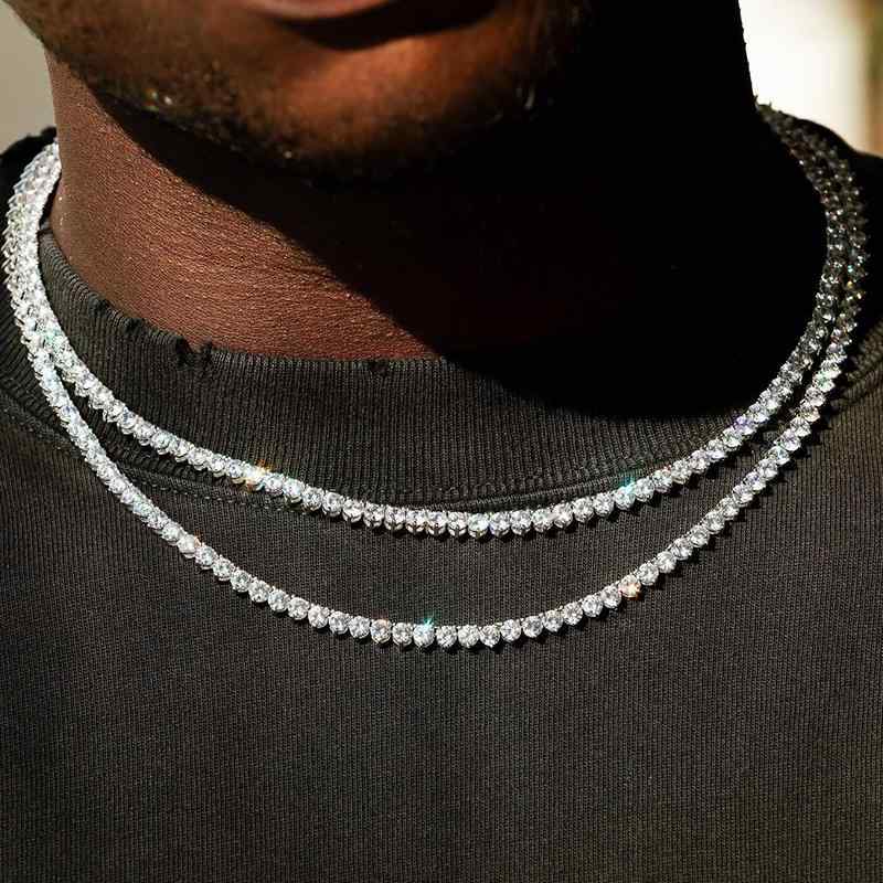 首飾り HIPHOP 宝飾品 ユニ一発やる 御居処跳ねる 盛りだくさん ジルコン スタッド 単列 4 粍 庭球 チェーン店 メンズ レディース 御居処跳ねる キューバ共和国 チェーン店 ゴールド しろがね色