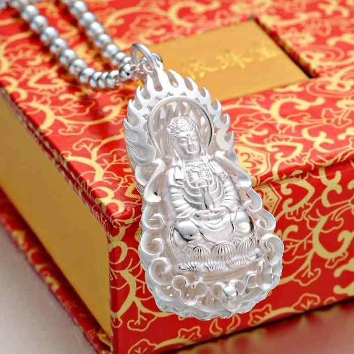 観音菩薩 シャンデリヤ S999 しろがね色 宝飾品 エスニック 分かりやすい 軽さ 今めかしい ユニ一発やる 佩び物