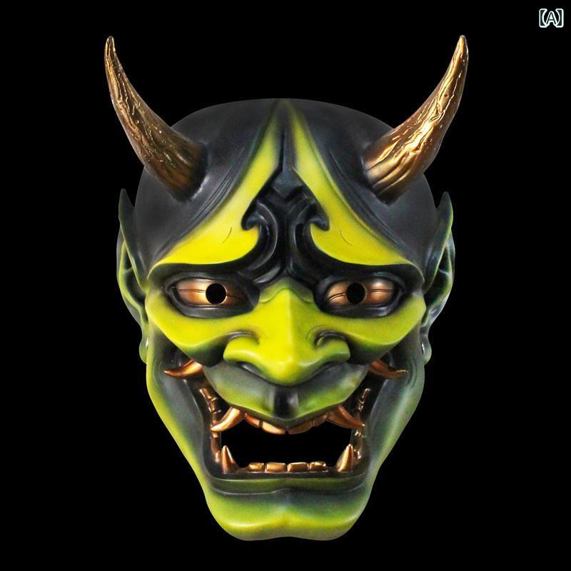 お面 カラフル 般若 マスク 魔王 ハンド レッド ゴースト 樹脂 フェイシャル メイク 衣装 パーティー パフォーマンス コスプレ