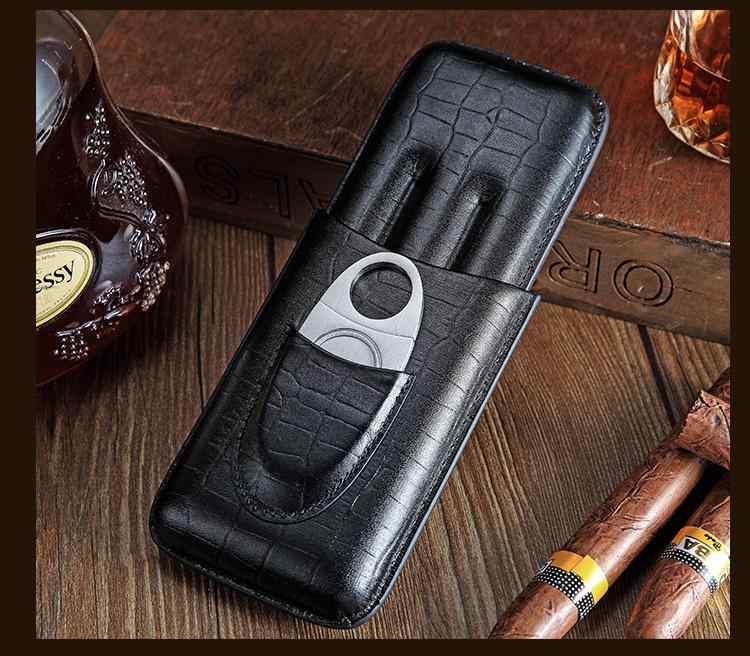 葉巻チューブ タバコケース シガーボックス 喫煙具 アクセサリー おしゃれ ポータブル ヒュミドール レザー 革 エレガント プレゼント 高級感 コンパクト スタイリッシュ