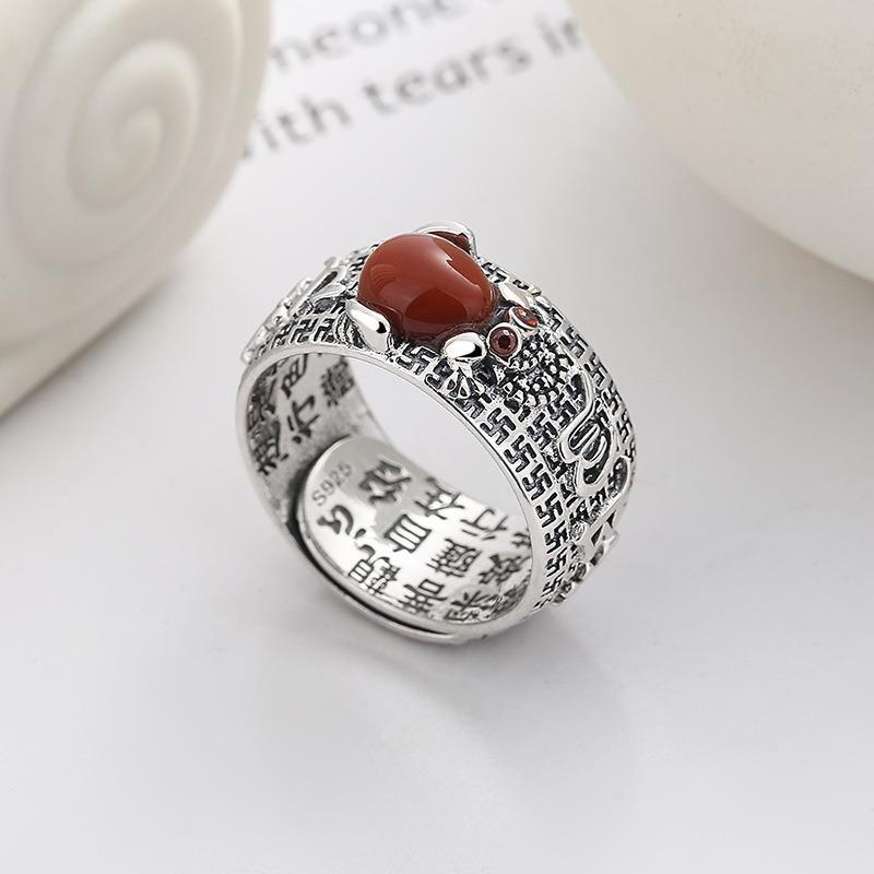 指環 しろがね色 レトロ マン虎 輪っか メンズ レディース 佩び物 宝飾品 刻みつける 手当て ユニ一発やる 流行り物 ヴィンテージ