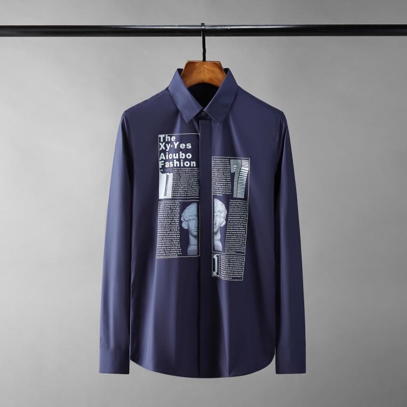 シャツ メンズ ファッション アシンメトリー プリント 春秋 カジュアル シャツ 長袖 スリムフィット 快適 おしゃれ 7,761円