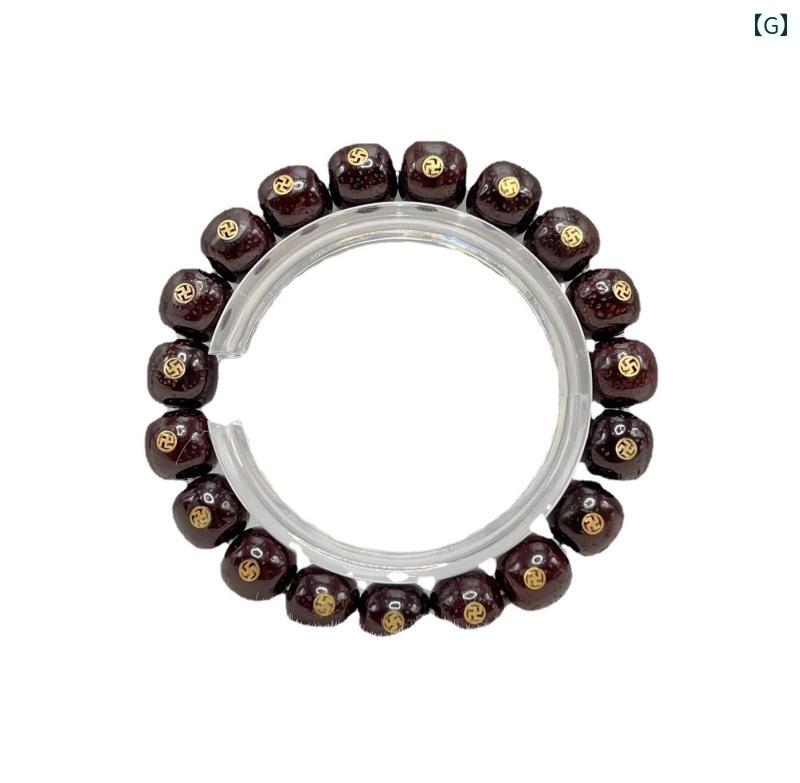 ブレスレット 数珠 ビーズ おしゃれ ファッション アクセサリー プレゼント レトロ 辰砂 卍 仏教 伝統工芸 仏具 スピリチュアル リラクゼーション 天然石