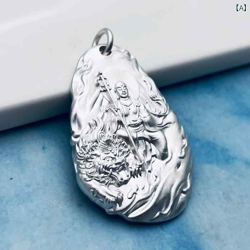 ペンダント 仏教 シルバー 地蔵菩薩 メンズ レディース 観音 護身 アクセサリー ギフト 彫刻 スピリチュアル
