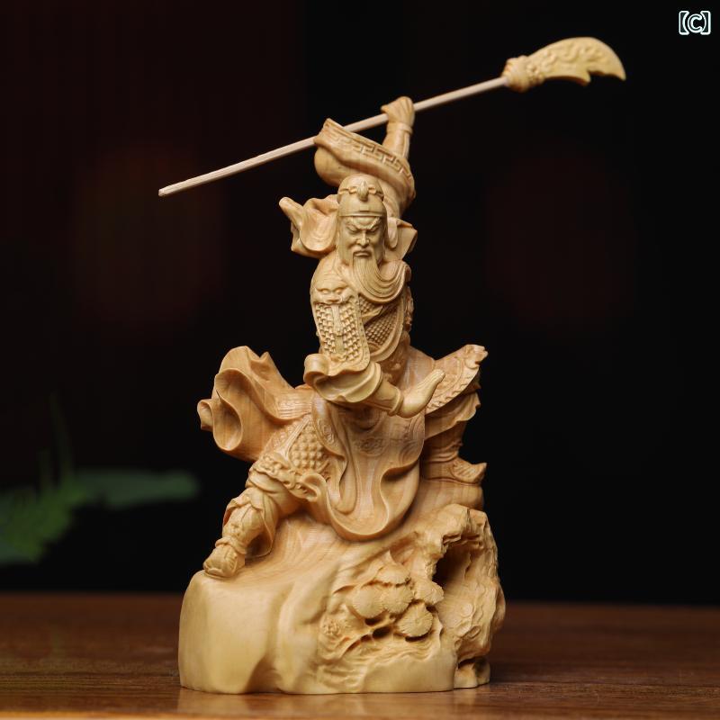 関羽 フィギュア インテリア 置物 装飾品 デコレーション プレゼント 彫刻 関公 武財神 関二? 家庭用 車 アクセサリー コレクション 風水 木彫り アート 13,133円