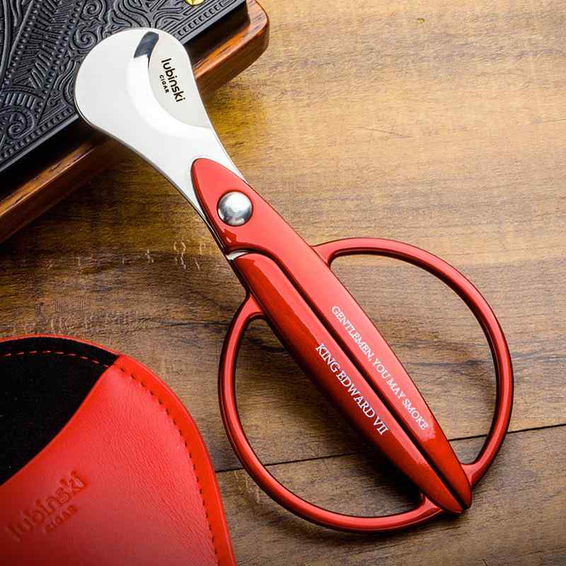 葉巻 カット はさみ 滑らか 鋭い 亜鉛 合金 ステンレス カラー 赤 青 ハサミ タイプ 葉巻 フラット カット タバコ 光沢 グリッター キラキラ ラメ 塗料 高級感 煙草 シガー シザー