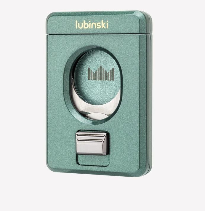 葉巻 カッター ギロチン 大径口 合金 ステンレス 両刃 鋭い 刃 ポータブル フラット 葉巻 カット グリーン 緑 大人 メタリック カジュアル 煙草 喫煙 オシャレ 映え